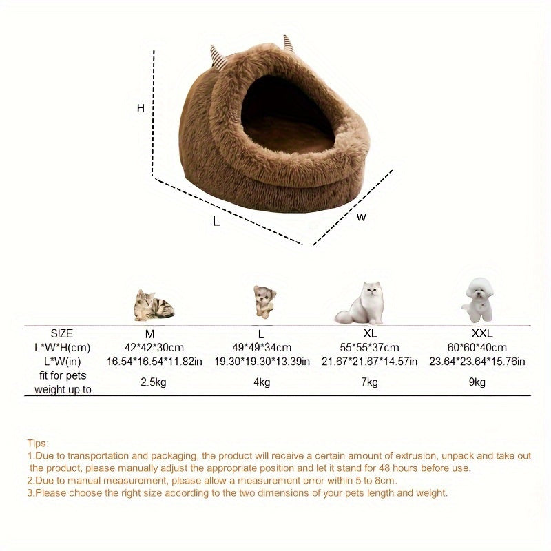 Cama de Peluche para Mascotas Pequeñas - Diseño de Dibujos Animados