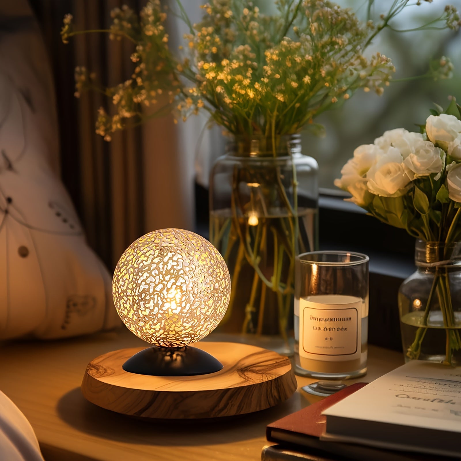 Lámpara de Mesa Moderna con Pantalla de Latón Dorado