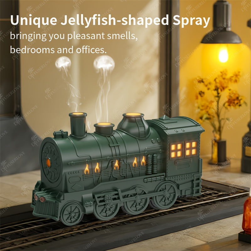 Difusor de Aromas y Humidificador en Forma de Tren, 300 ml