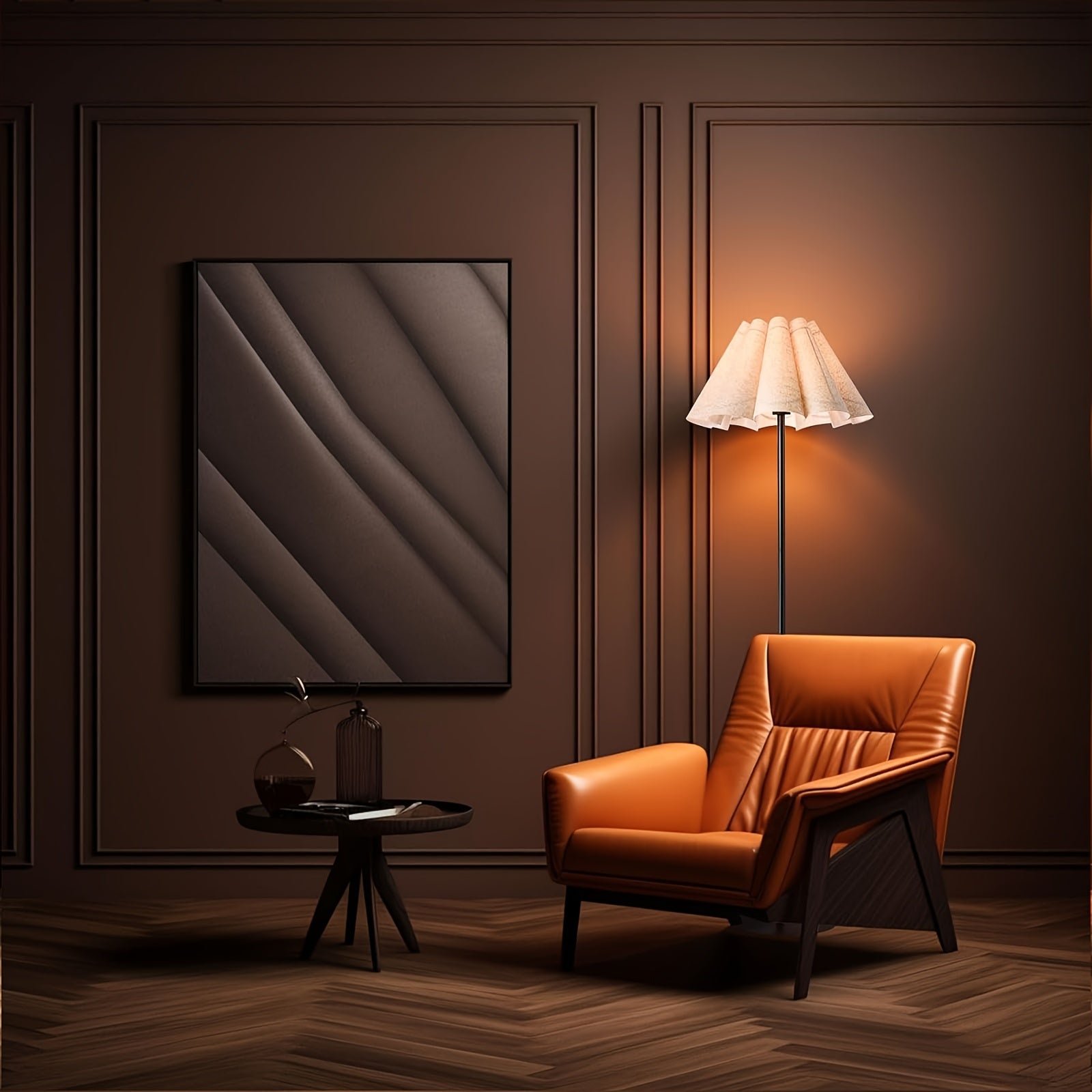 Lámpara de Pie Moderna KUNJOULAM con Pantalla Beige