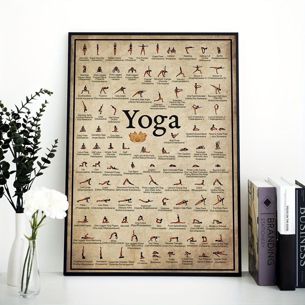 Póster de Yoga en Lienzo para Decoración de Pared
