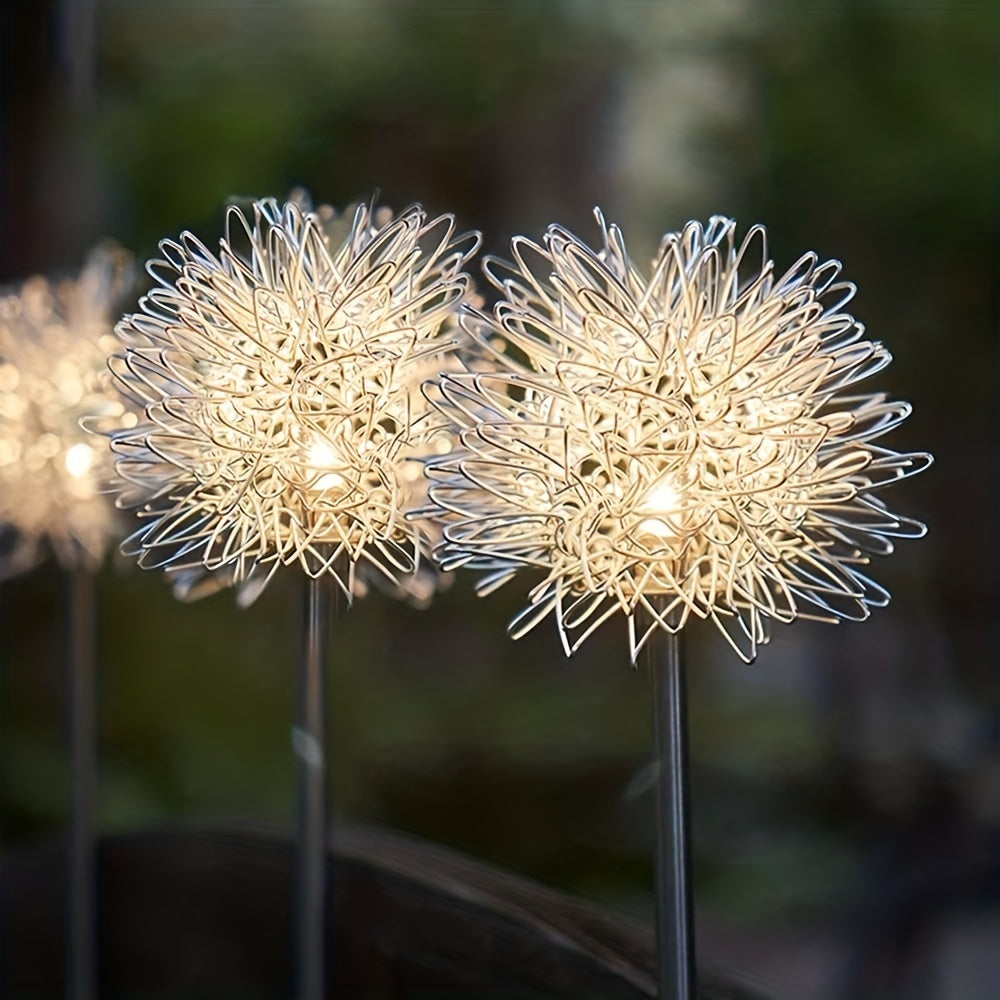 Lámpara Solar de Jardín Dandelion, Aluminio y LED Impermeable
