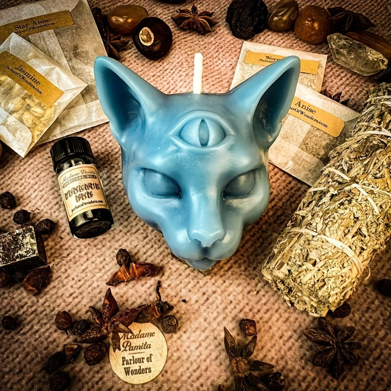 Molde de Silicona para Vela de Gato de Tres Ojos