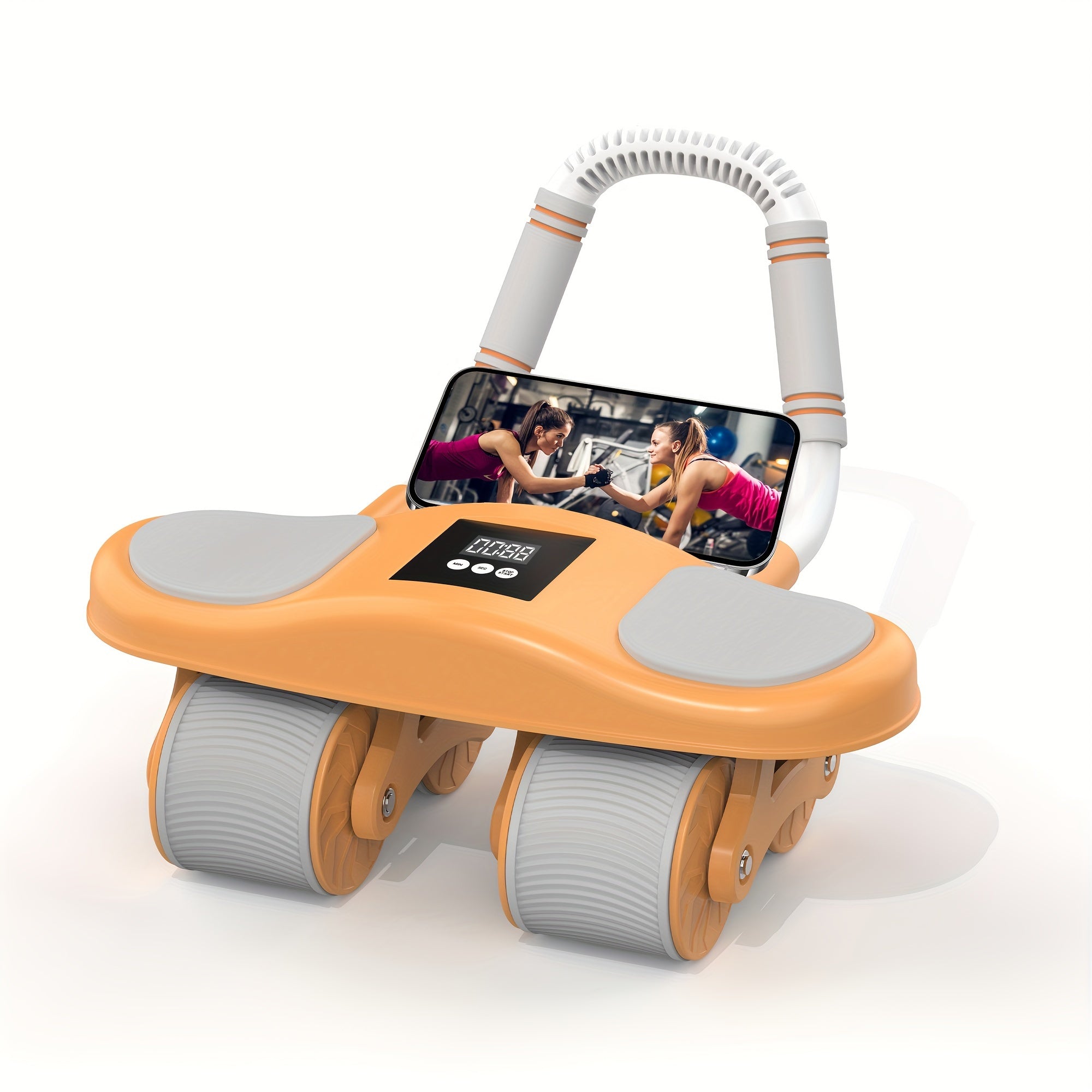 Rueda Abdominal con Soporte de Codos y Rebote Automático