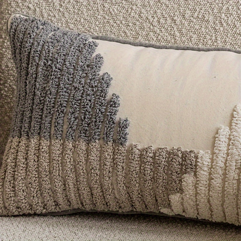 Funda Cojín Decorativa Boho Algodón con Ribete
