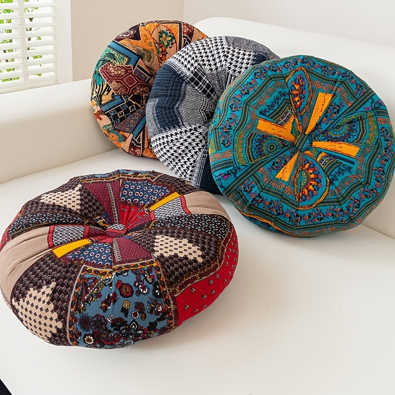 Cojín Redondo Boho-Chic 40cm - Meditación y Decoración