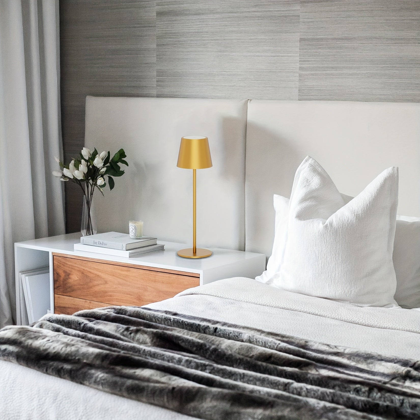 Lámpara de Mesa LED Recargable, 2 Unidades, 3W, Regulable