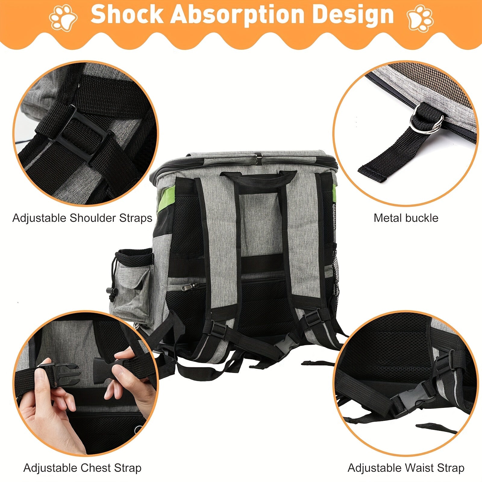 Mochila Transportín para Mascotas Pequeñas y Medianas