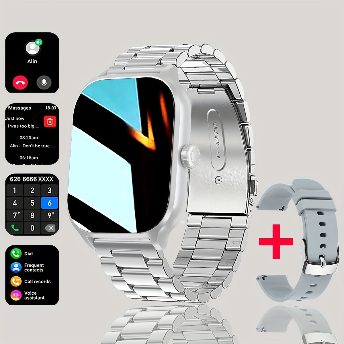 Smartwatch con Pantalla Táctil de 2.01'' y 100+ Modos Deportivos