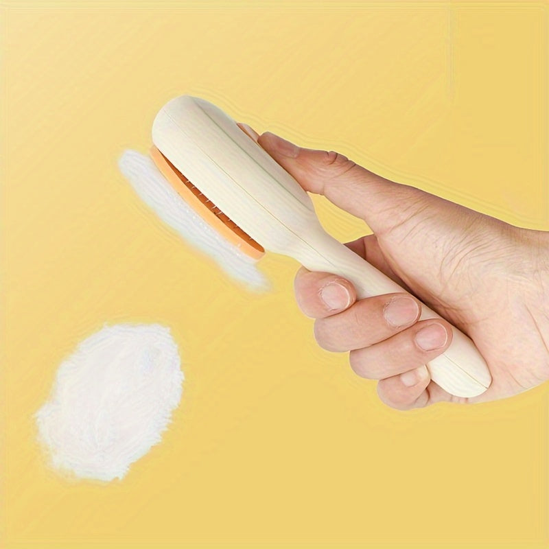 Cepillo de Masaje y Desenredado para Mascotas de Acero Inoxidable