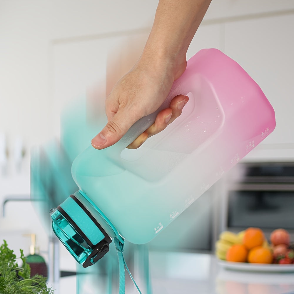 Botella de Agua Grande 2.2L con Asa, Libre de BPA para Fitness