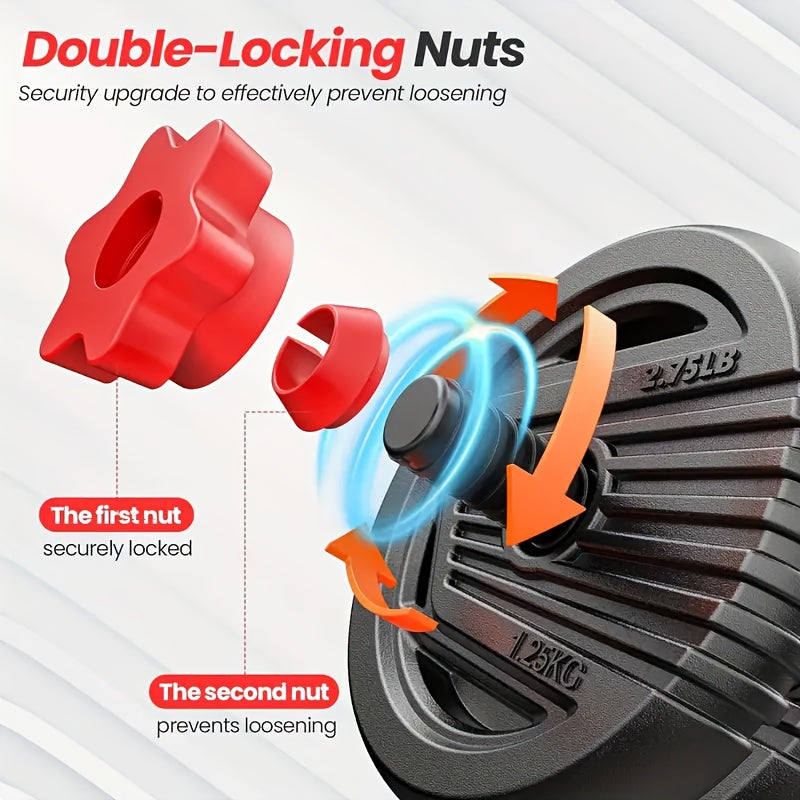 Set de Pesas Ajustable 4 en 1 para Fitness en Casa