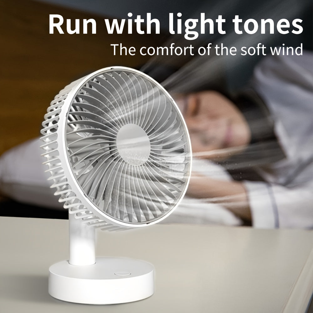 Ventilador Mini USB Recargable con Soporte - Ideal para Hogar y Oficina
