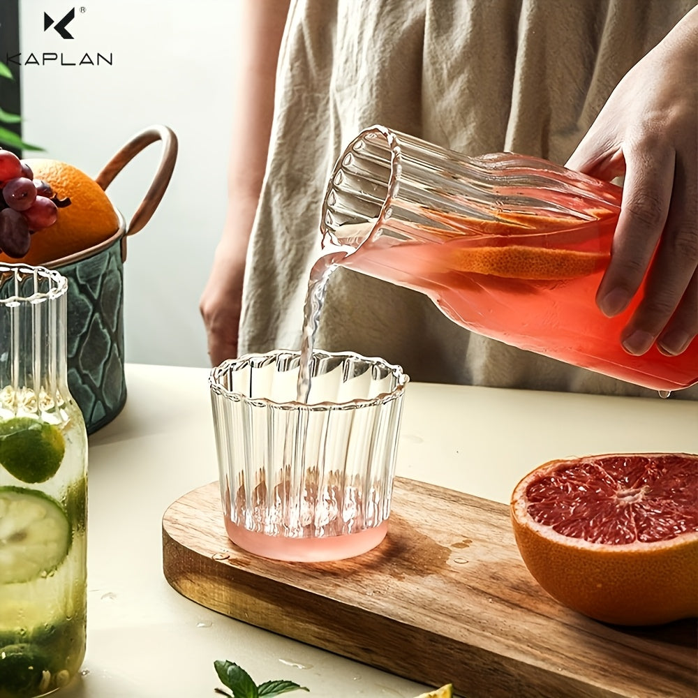 Jarra de Cristal con Vaso, 600ml para Mesita de Noche