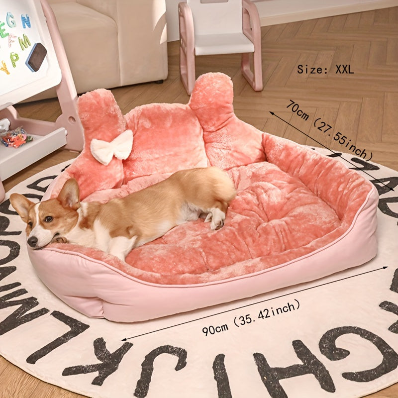 Cama Acogedora para Mascotas - Diseño de Orejas de Peluche