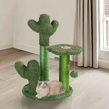 Árbol Rascador Cactus para Gatos con Juguete Colgante