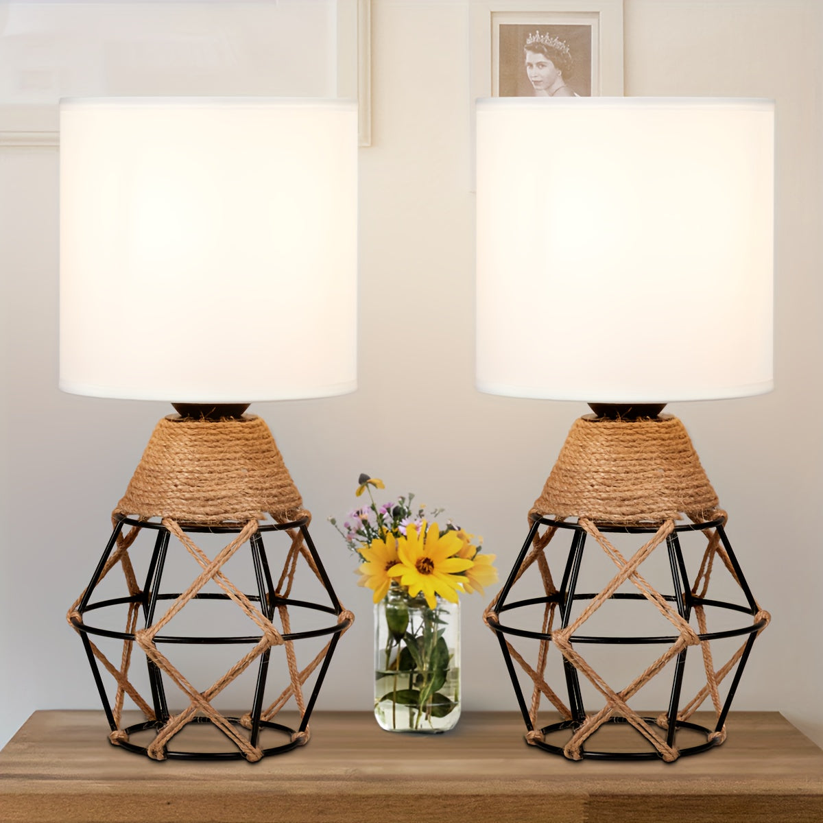 Set de 2 Pantallas de Mesa Modernas - Diseño Elegante