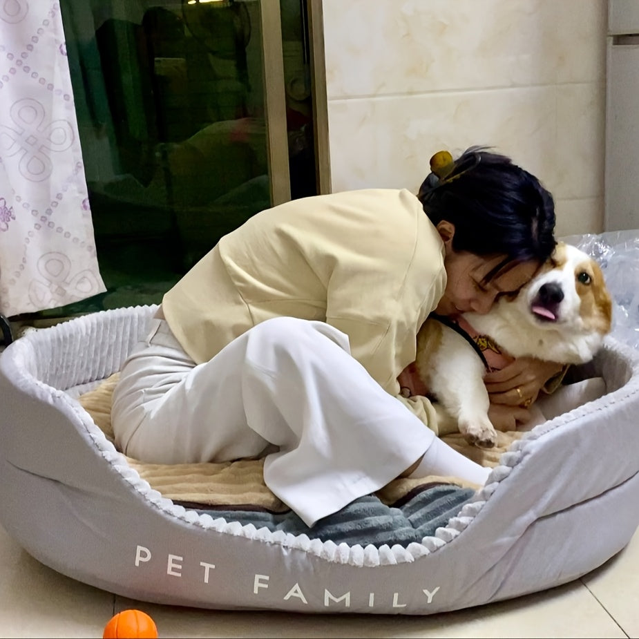 Cama Lavable para Perros, Reversible y Acogedora