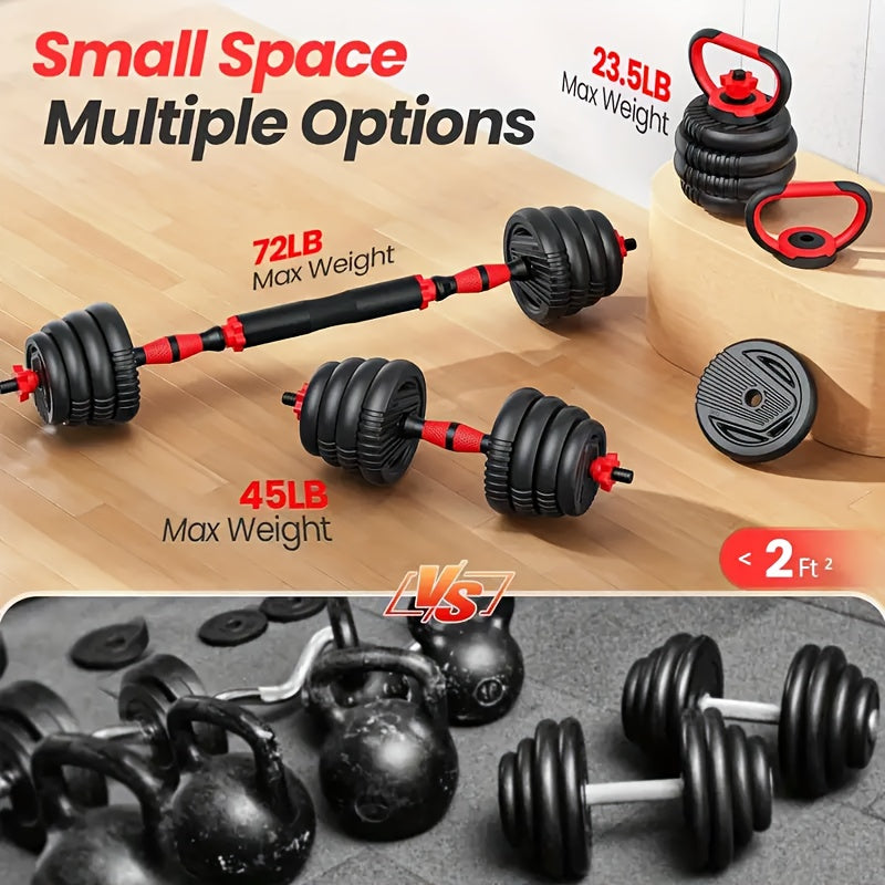 Set de Pesas Ajustable 4 en 1 para Fitness en Casa