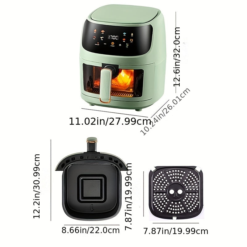 Freidora de Aire de Gran Capacidad con Pantalla Táctil de Color, 6L