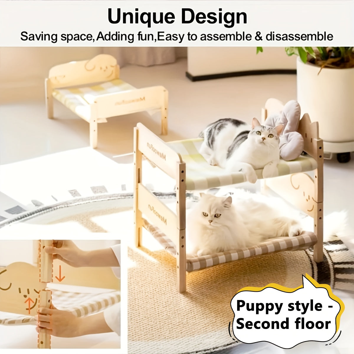 Hamaca Elevada de Tres Niveles para Mascotas