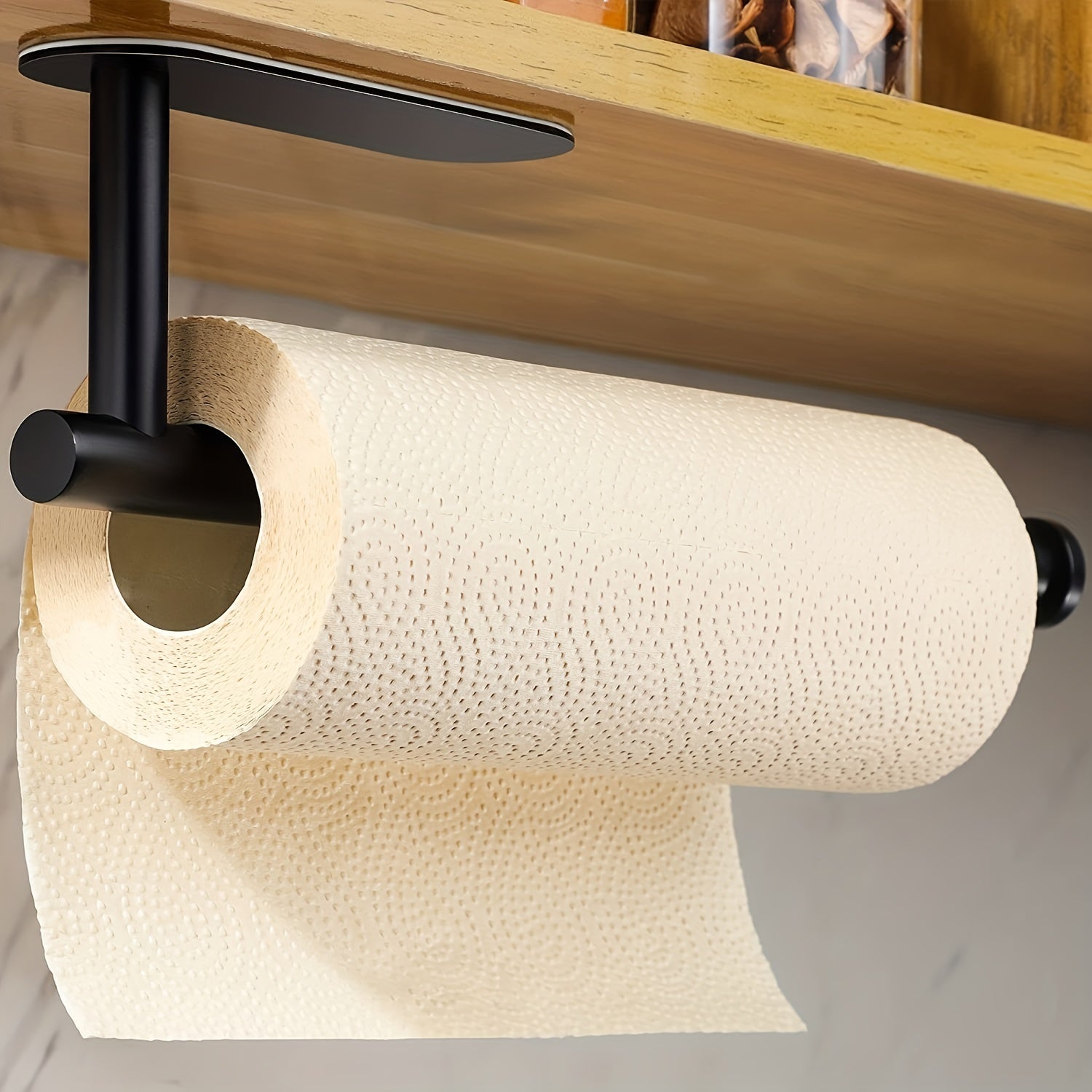 Soporte Adhesivo para Papel de Cocina y Baño de Acero Inoxidable
