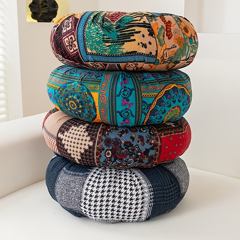 Cojín Redondo Boho-Chic 40cm - Meditación y Decoración