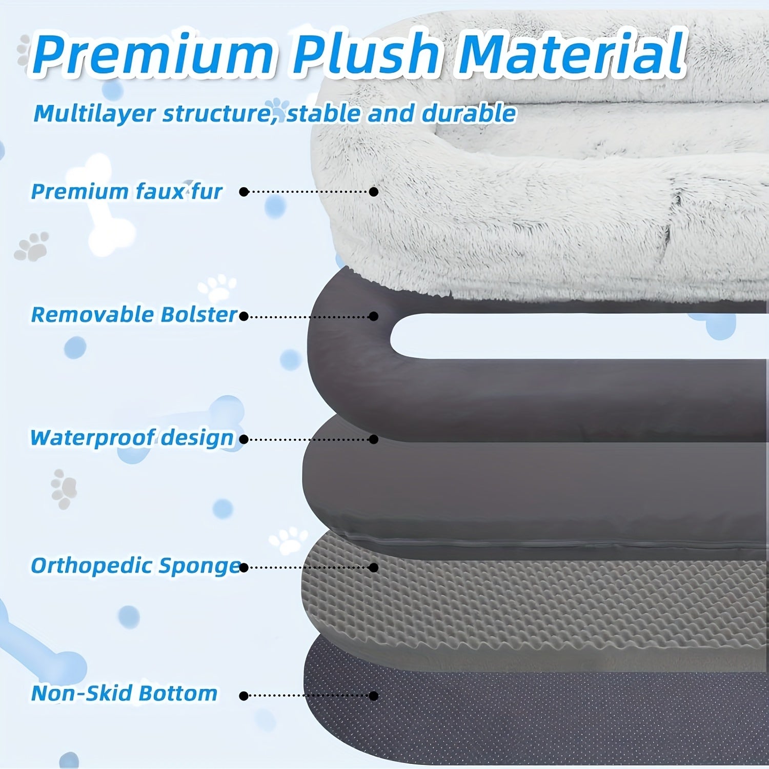 Cama de Piel Sintética para Mascotas y Humanos - Lavable y Ortopédica