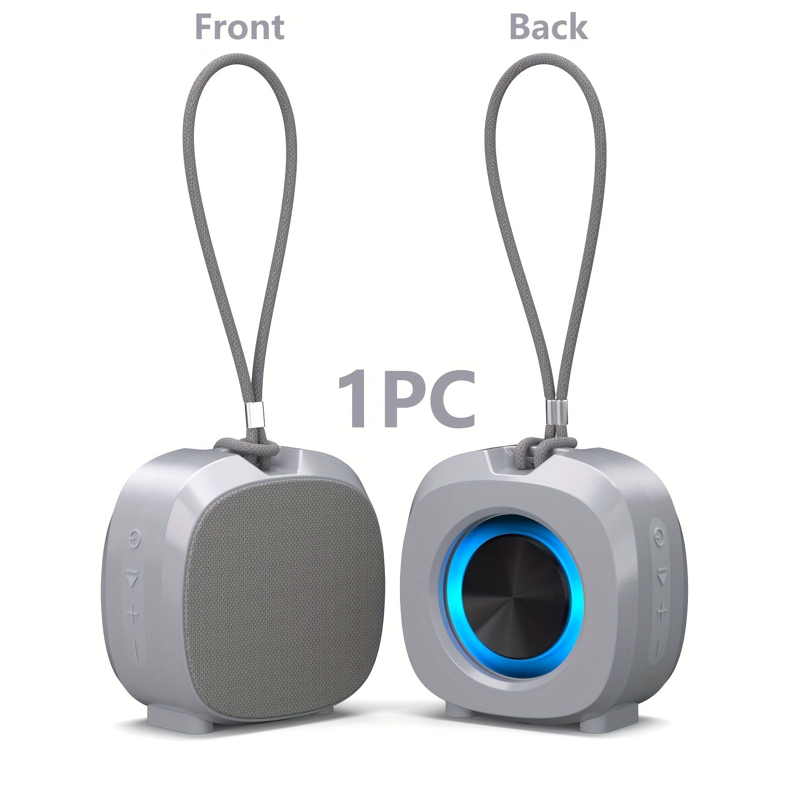 Altavoz Inalámbrico Portátil con Luz RGB, Recargable por USB-C