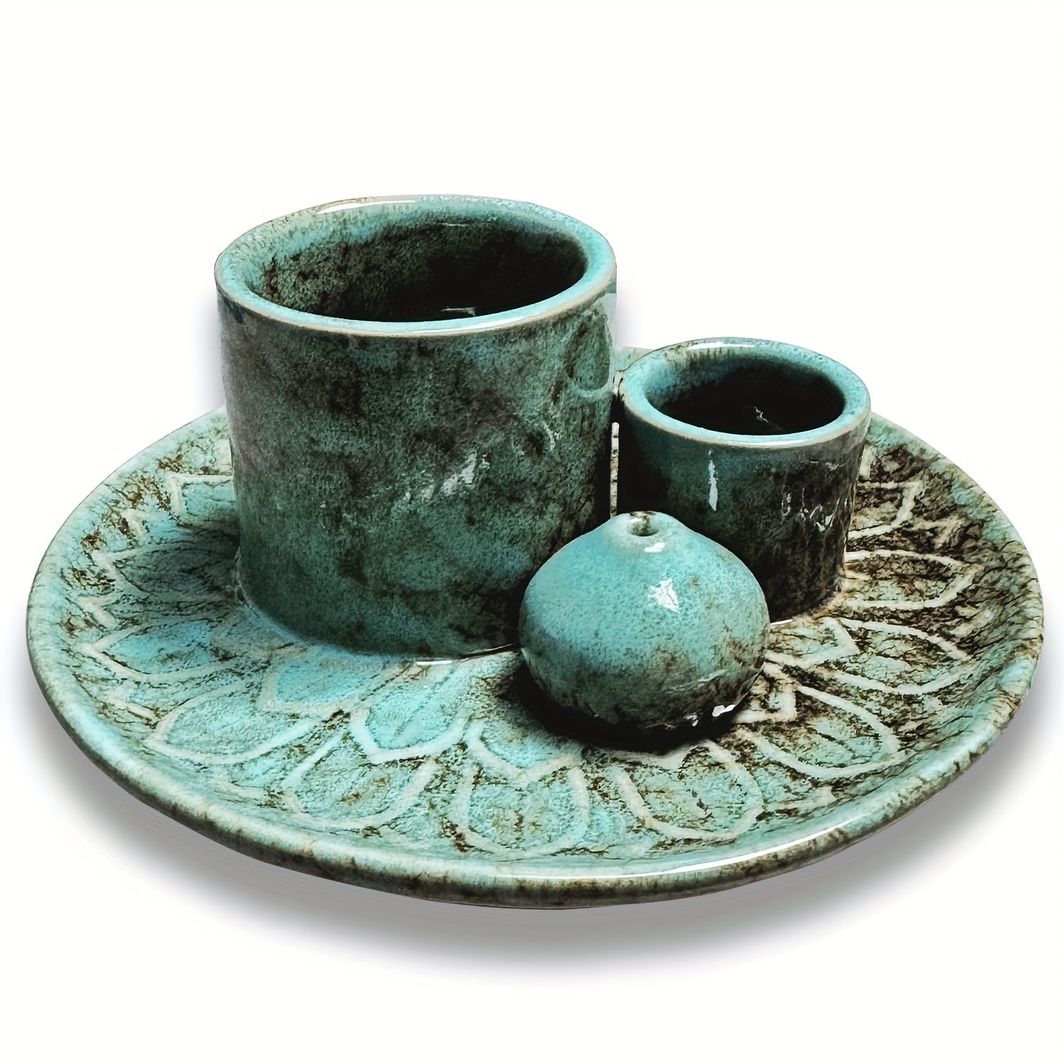 AromaRelax Burner: Soporte de Incienso de Cerámica 4 en 1