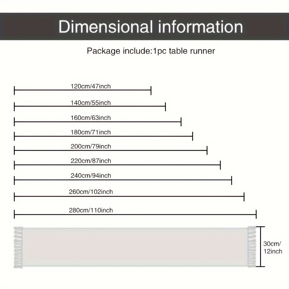 Camino de Mesa Jacquard Floral Vintage con Flecos, 100% Poliéster