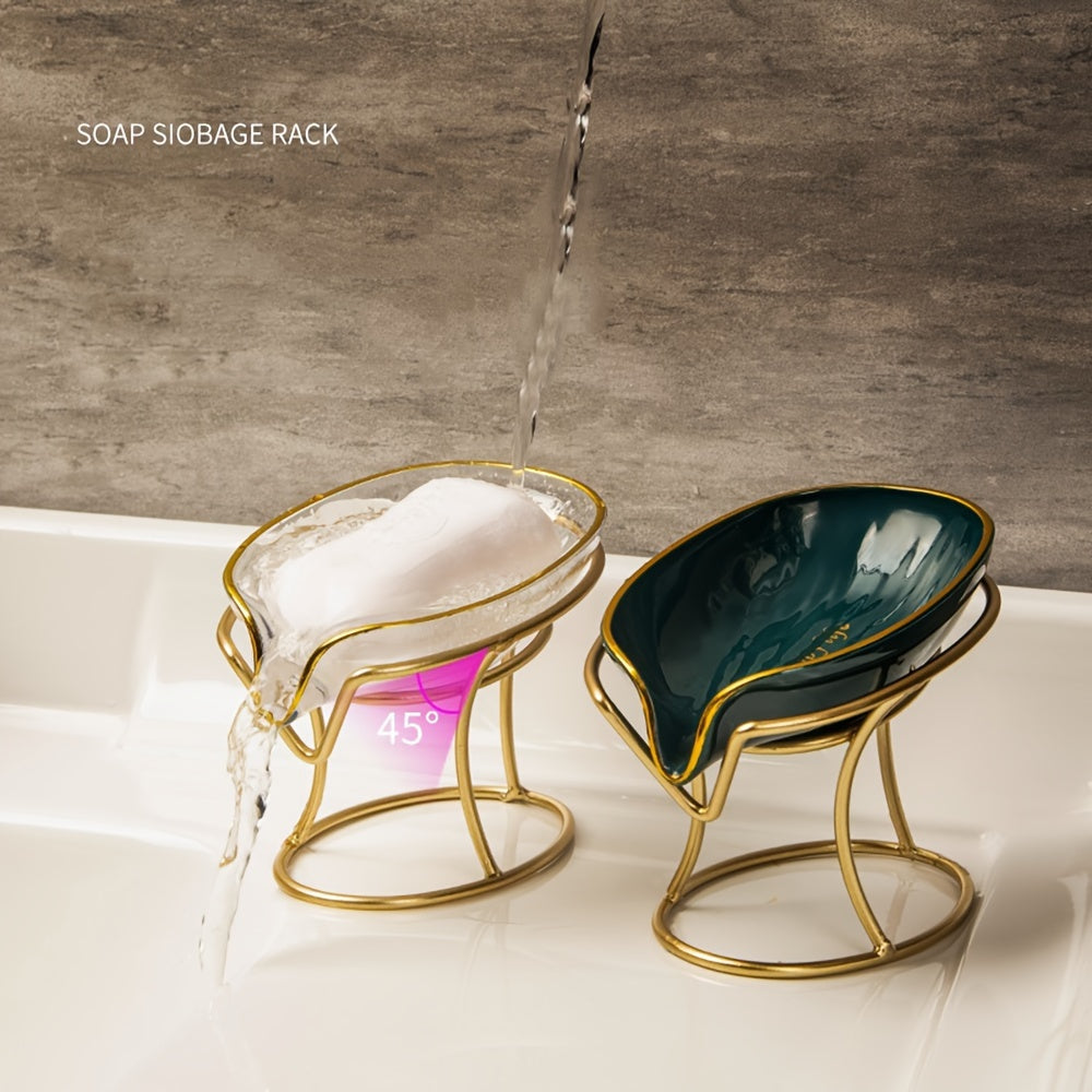 Elegante Porta Jabón Ovalado de Hierro Forjado con Drenaje