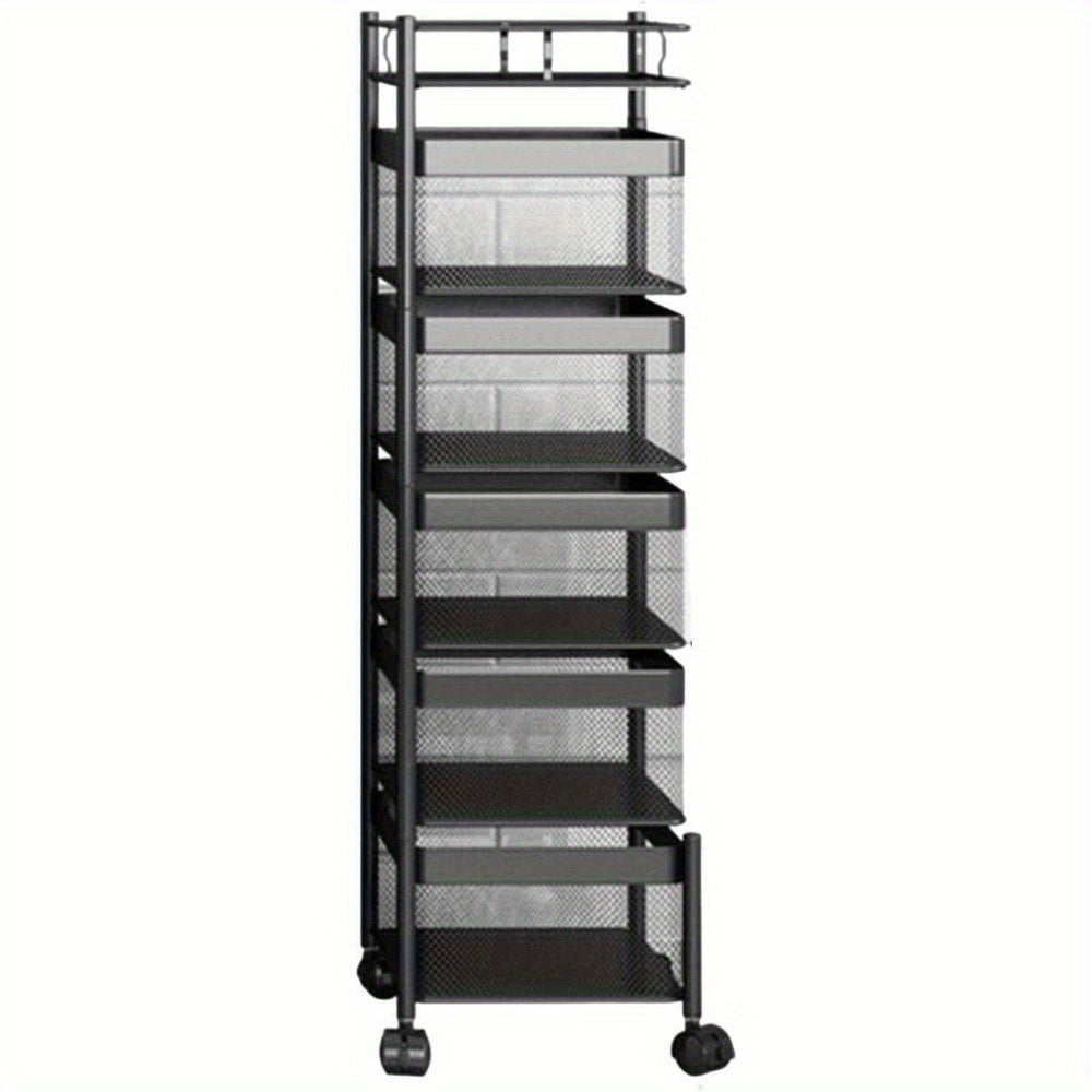 Carro de Almacenaje de Cocina Multifuncional con 5 Estantes