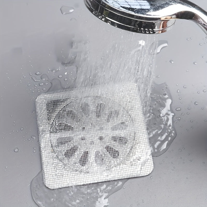 Set de 10 Adhesivos Atrapa Cabellos para Drenajes de Ducha y Fregadero