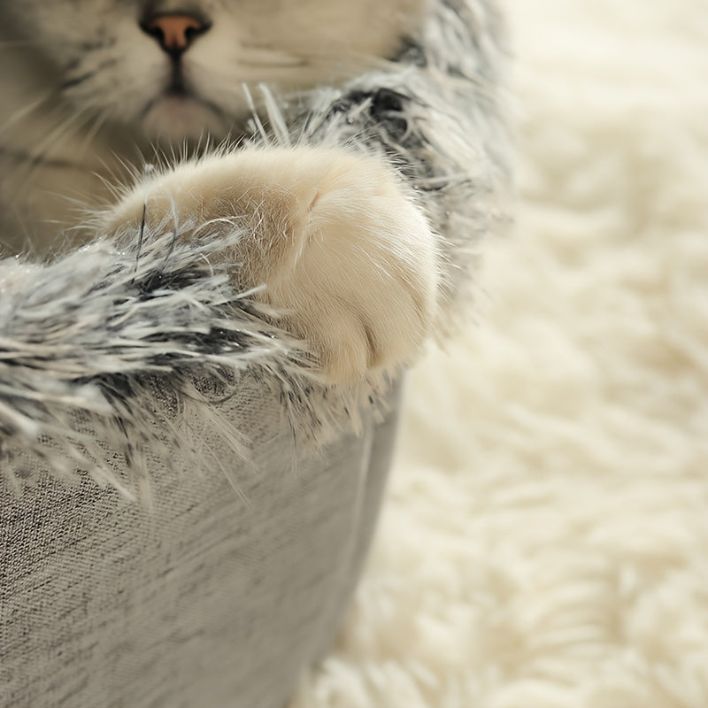 Casa y Condominio para Gatos Booteeley de Poliéster, Portátil y Moderna