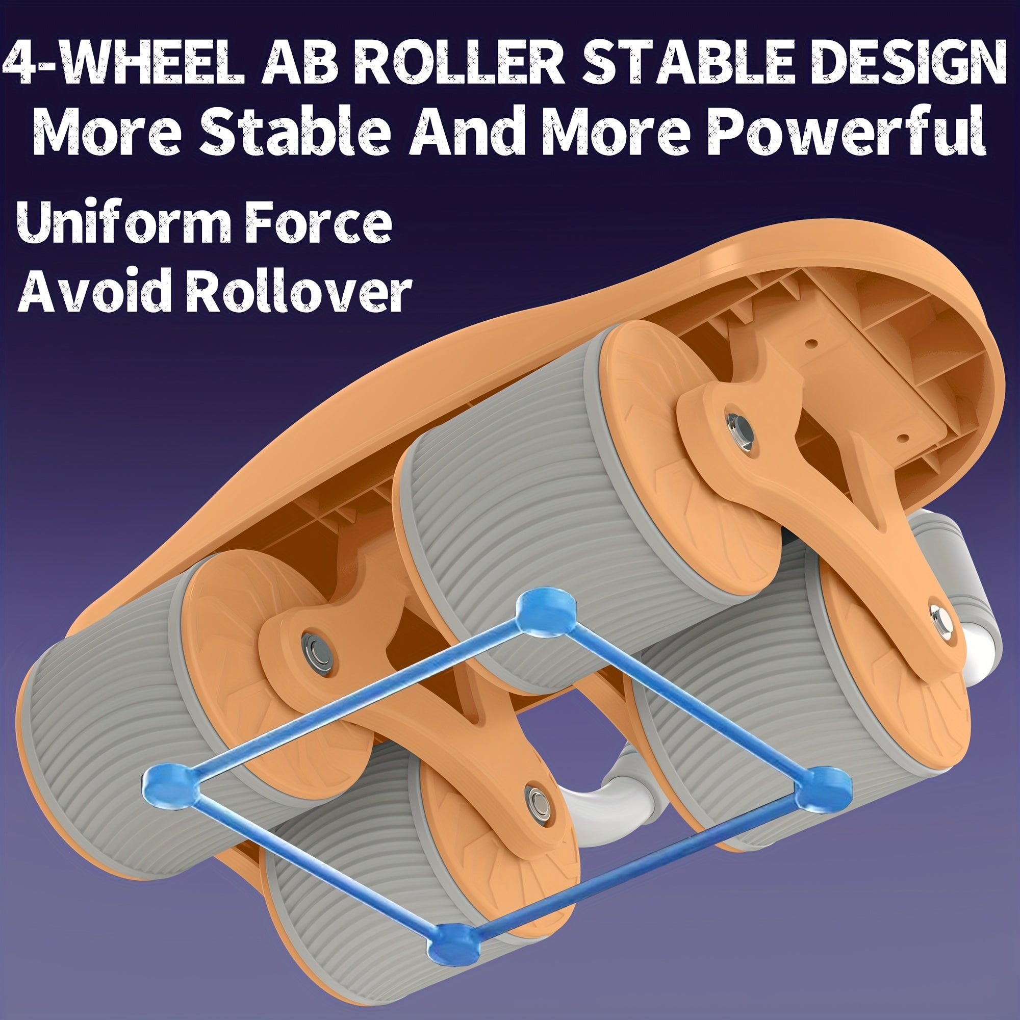 Rueda Abdominal con Soporte de Codos y Rebote Automático