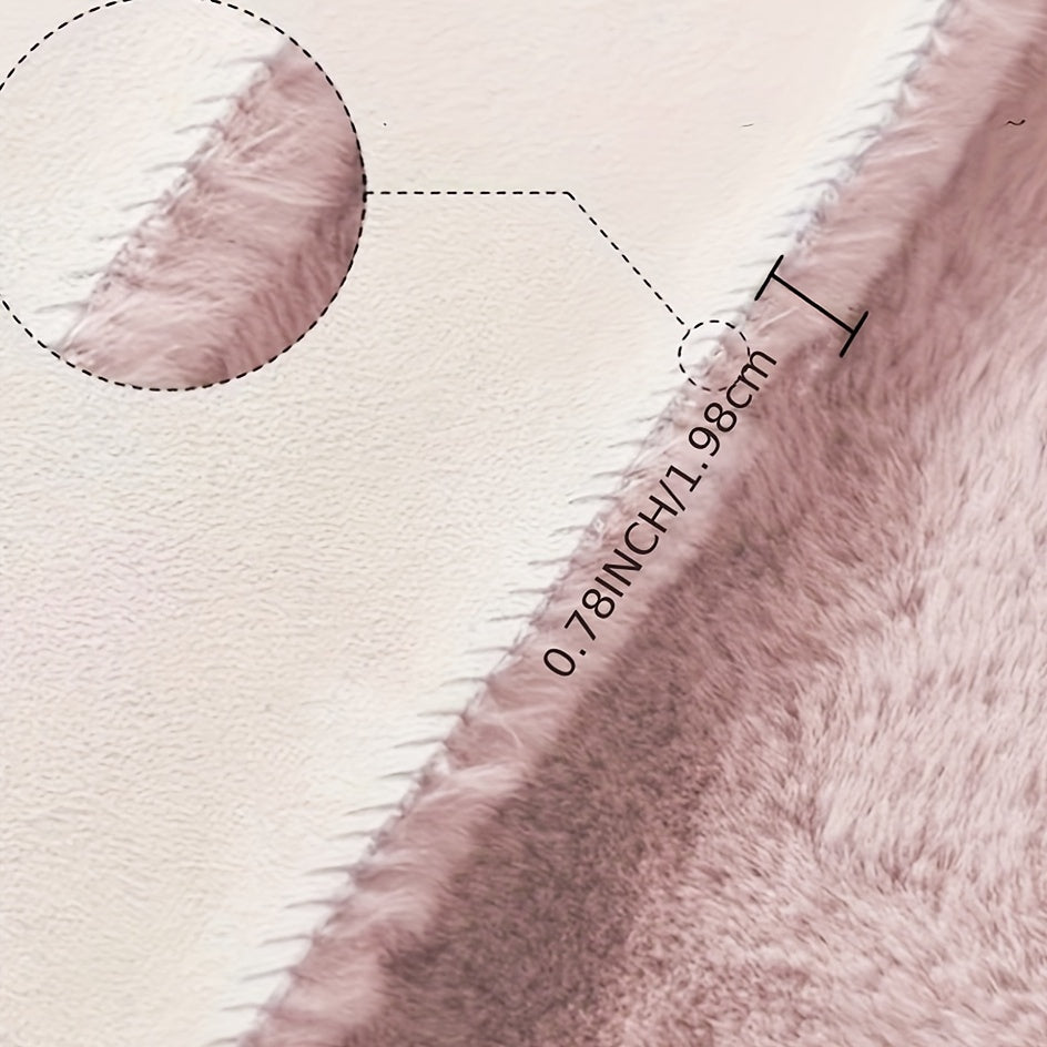 Alfombra Rectangular de Peluche Suave para Salón y Dormitorio