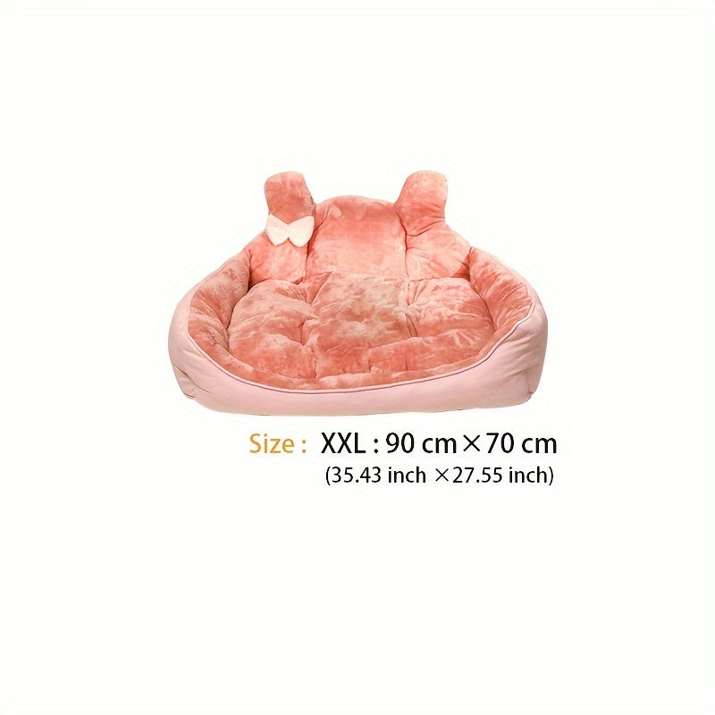 Cama Acogedora para Mascotas - Diseño de Orejas de Peluche