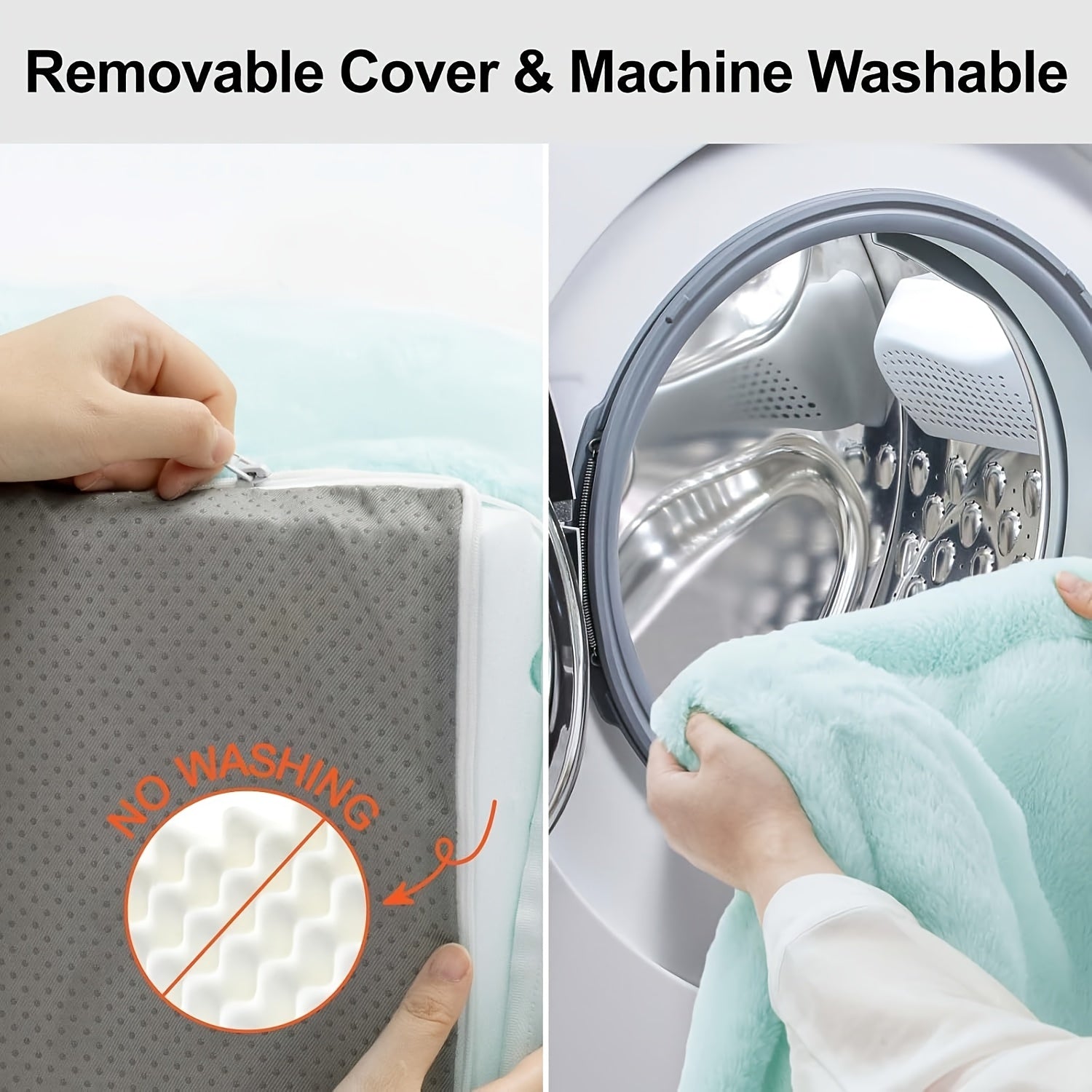 Cama Ortopédica para Mascotas de Terciopelo Azul - Mediana