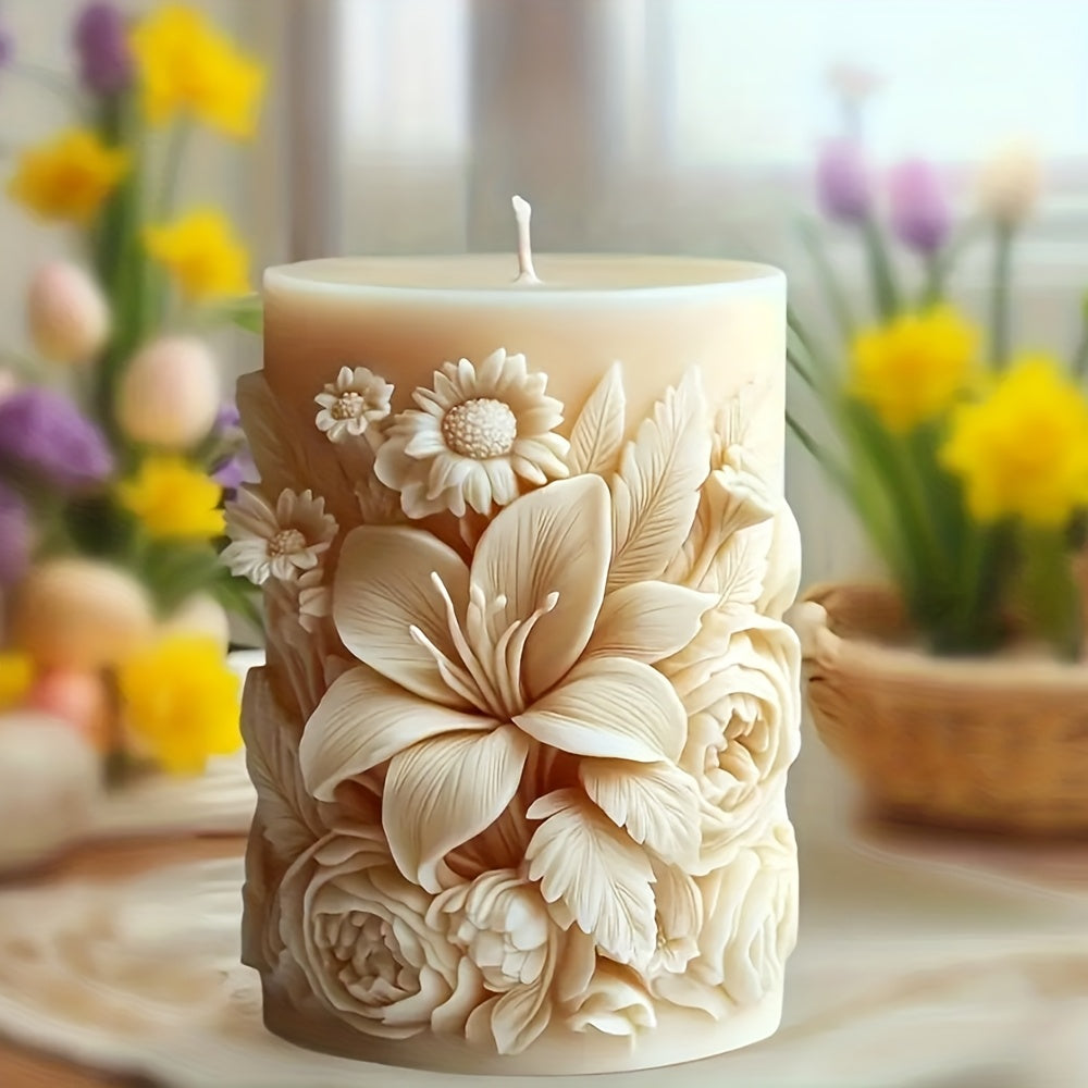 Molde Reutilizable para Velas Florales en Silicona de Alta Calidad