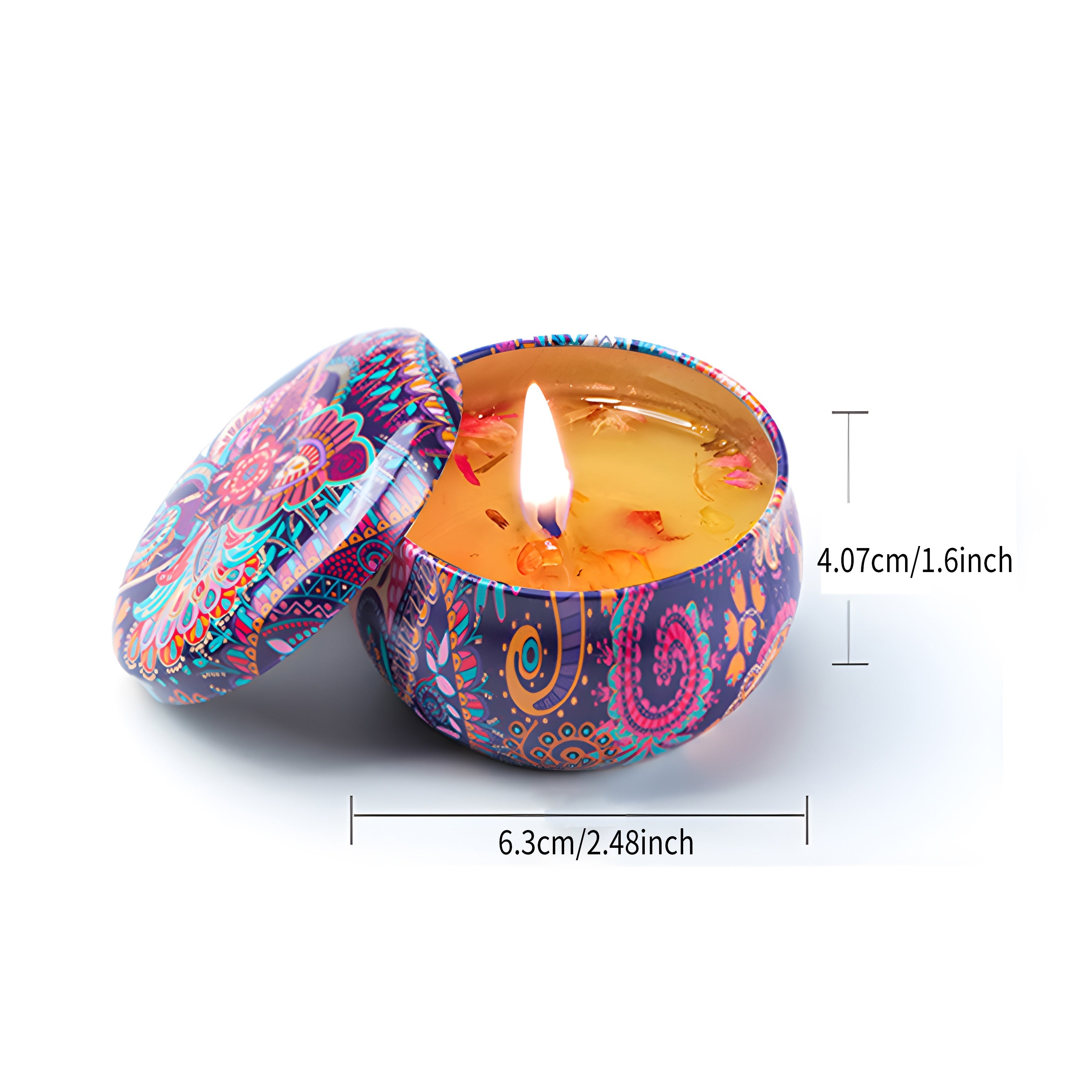 Set de Velas Aromáticas Bohemias con Estilo Mandala