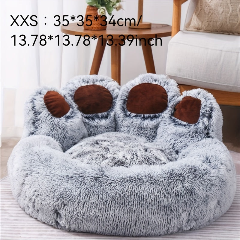 Cama de Mascotas Acolchada Pata de Oso - Confort Todo el Año