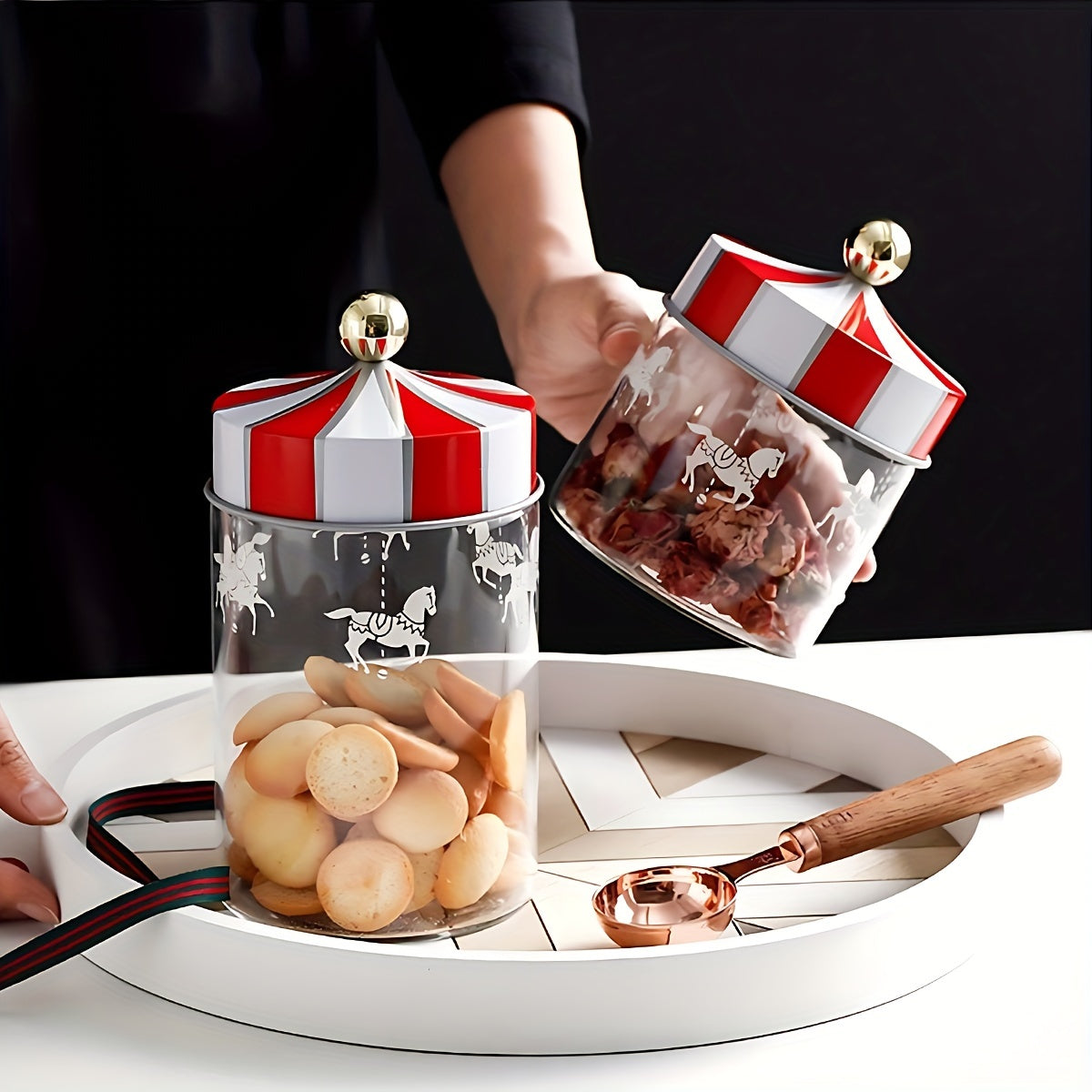 Tarro de Cristal Hermético para Alimentos, 3 Tamaños