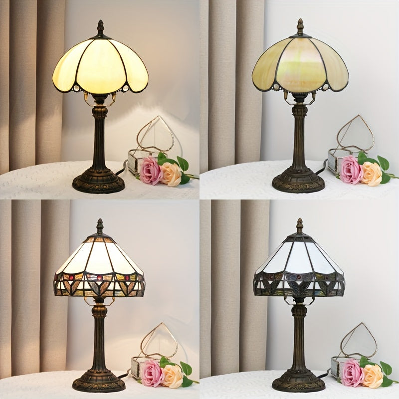 Lámpara de Mesa de Vidrio Tiffany, Estilo Europeo