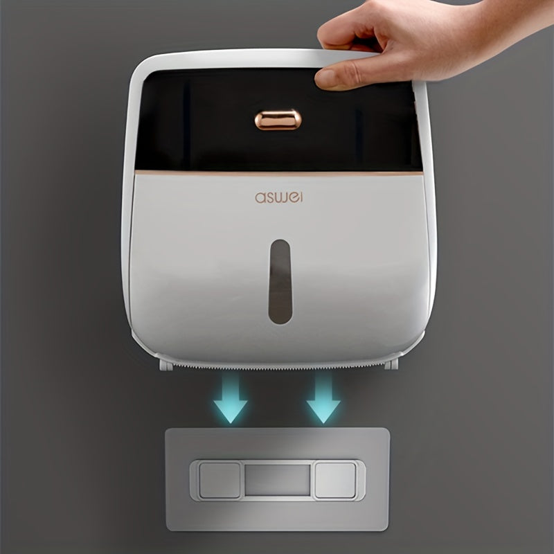 Portarrollos de Papel Higiénico Doble Capa, Impermeable y Montaje en Pared