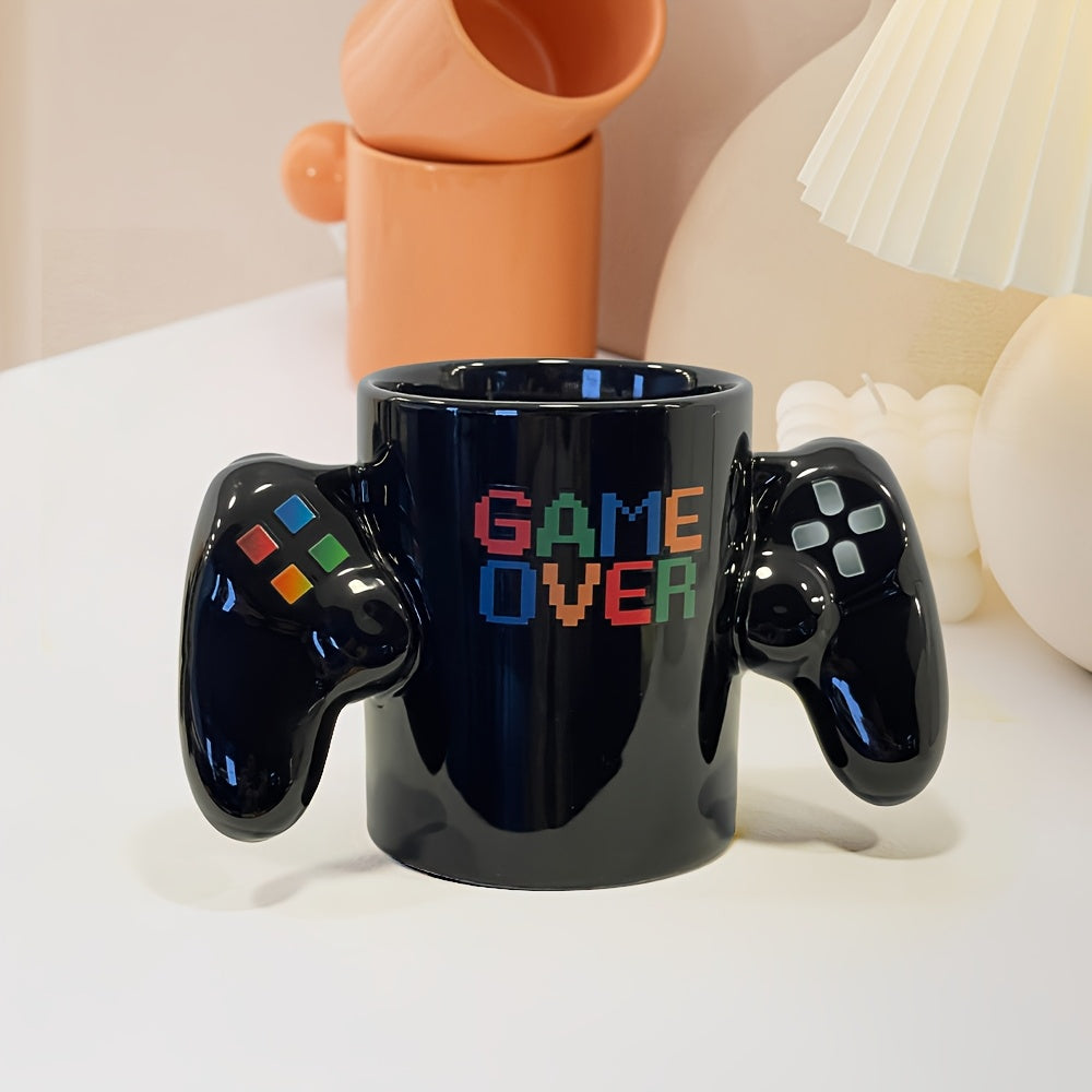 Taza de Cerámica con Asa de Mando - Gran Capacidad para Café