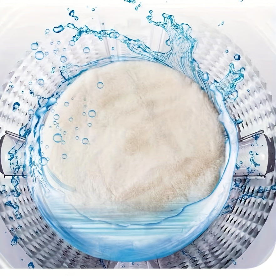 Cama Redonda de Piel Sintética para Mascotas - Beige o Blanca