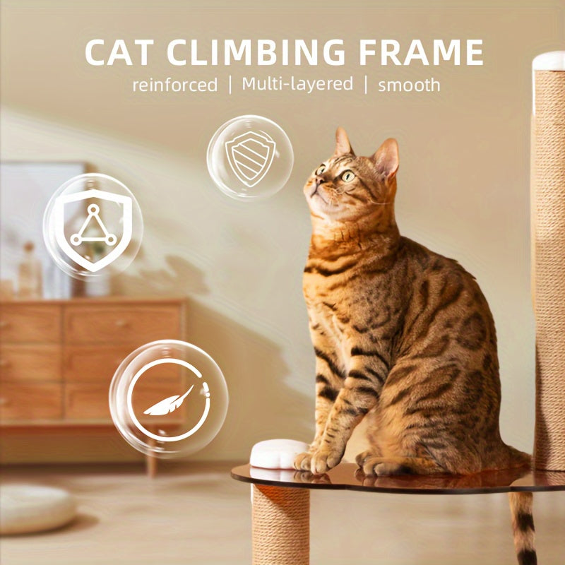 Árbol para Gatos de Madera con Plataformas y Rascadores