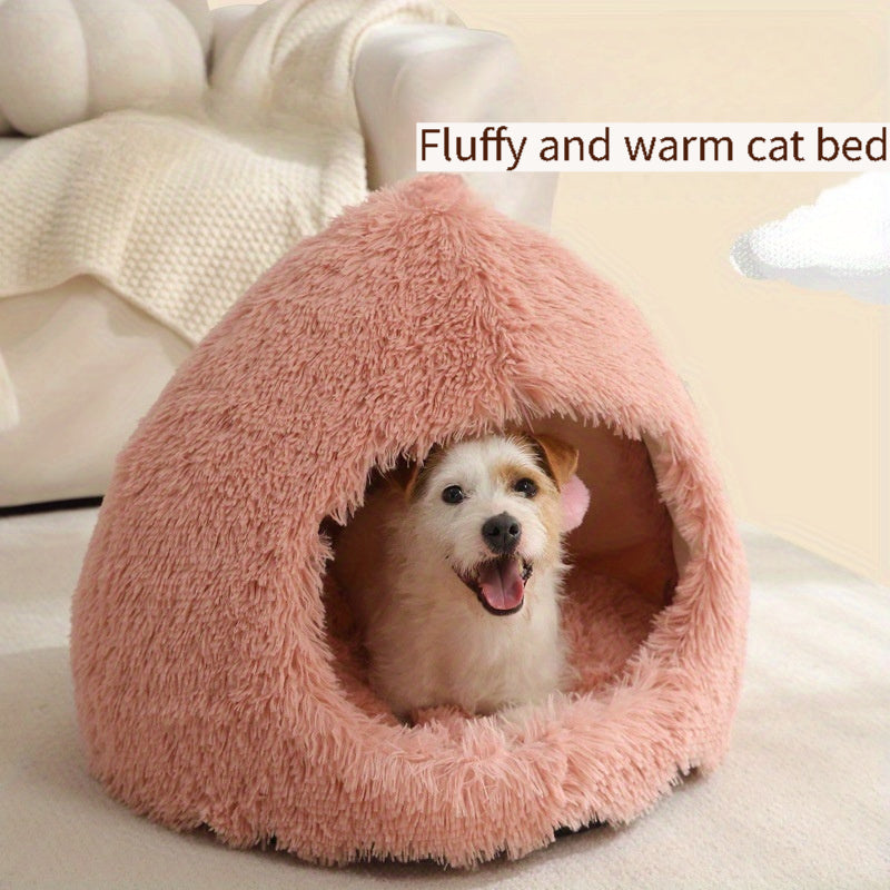 Cama Redonda Acogedora para Mascotas, Varios Tamaños y Colores