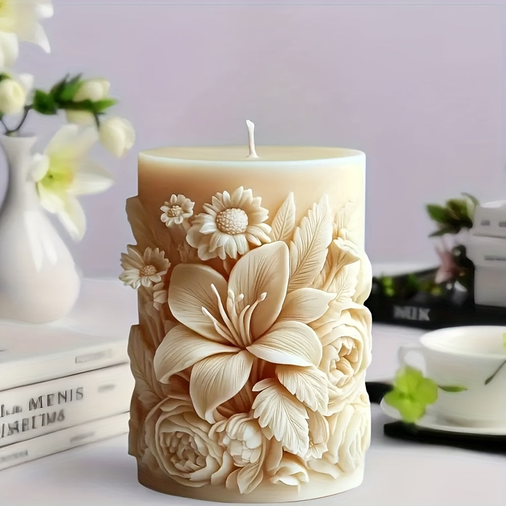 Molde Reutilizable para Velas Florales en Silicona de Alta Calidad
